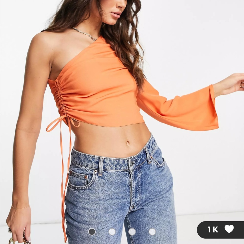 ASOS orange crop top NWT